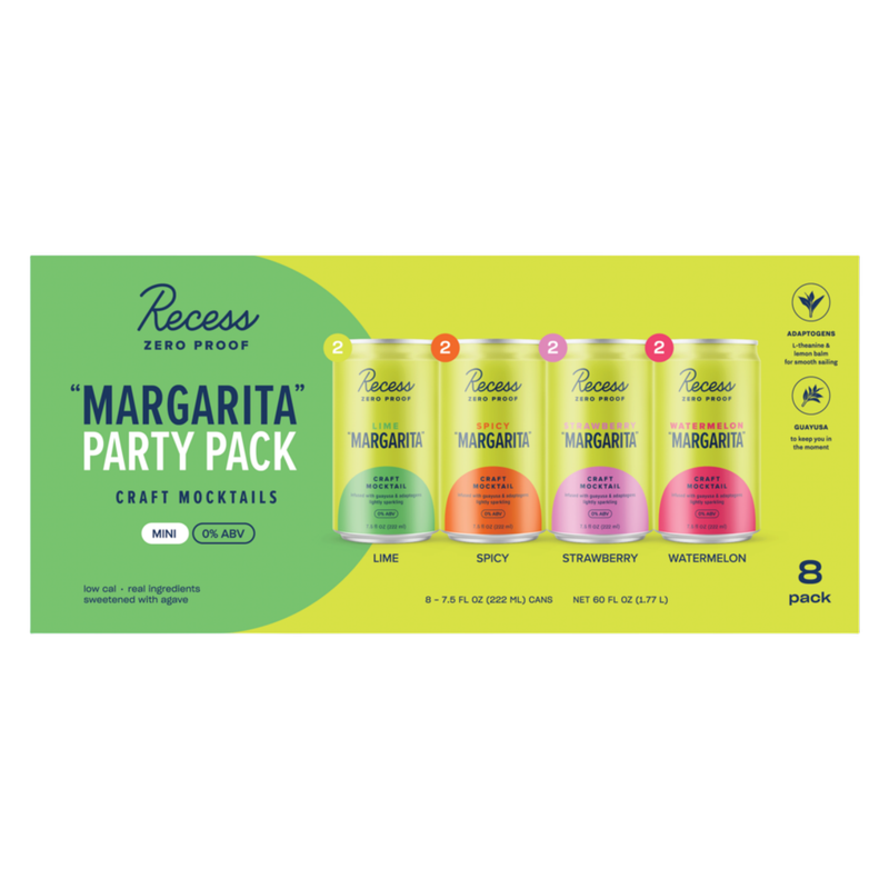 Recess Zero Proof Mini Margarita Party Pack 8pk/7.5oz Cans