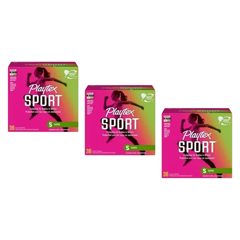Playtex Sport Tampons Multipack, Regular Unscented, 108ct