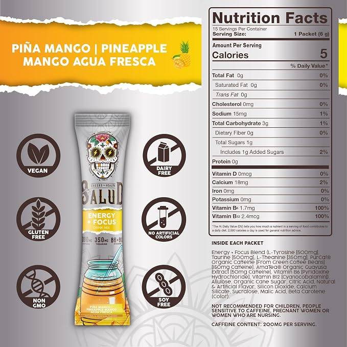 Salud Pineapple Mango Energy