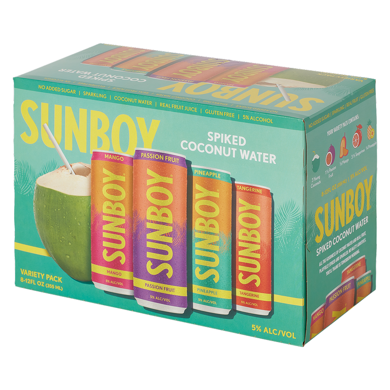 Sunboy Spiked Coconut Water Variety 8pk 12oz Cans 