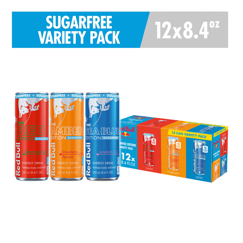 Red Bull Sugar-Free Energy Drink Variety Pack 12pk 8.4oz Cans