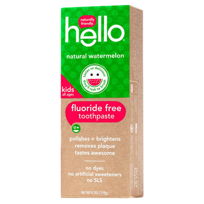 Hello Kids Fluoride Free Natural Watermelon Toothpaste 4.2oz