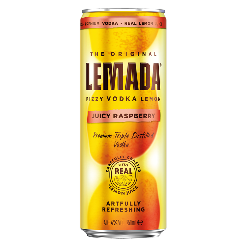 Lemada Fizzy Vodka Lemon and Raspberry, 250ml