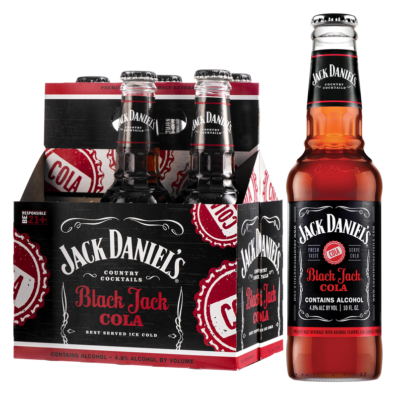 Jack Daniel's Black Jack and Cola 6pk 10oz Btl 4.8% ABV
