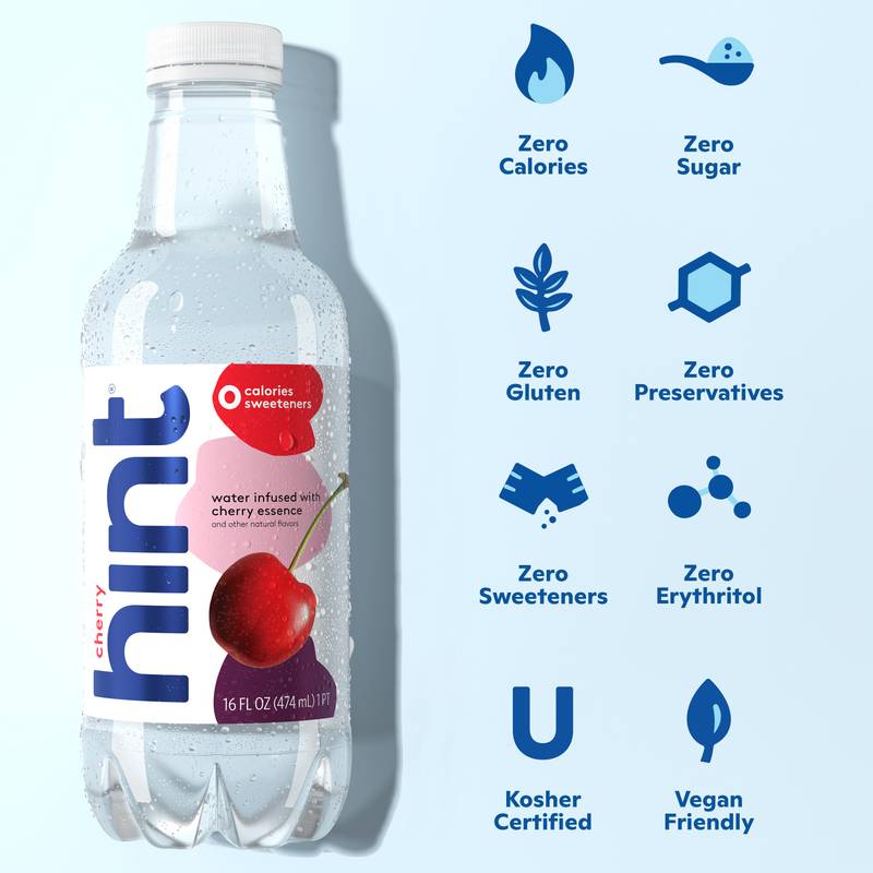 Hint Cherry Water 16oz Btl