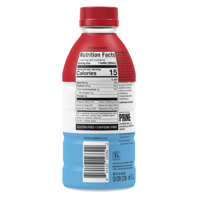 Prime Hydration Multipack Ice Pop and Strawberry Banana 8pk 12oz Btl