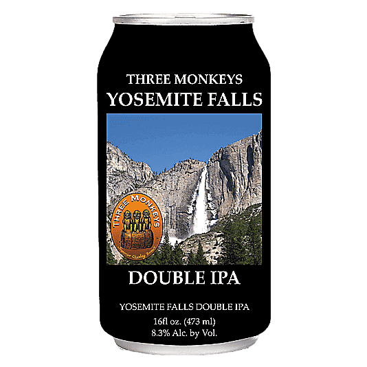 Three Monkeys Yosemite Falls Double IPA 4pk 16oz Can