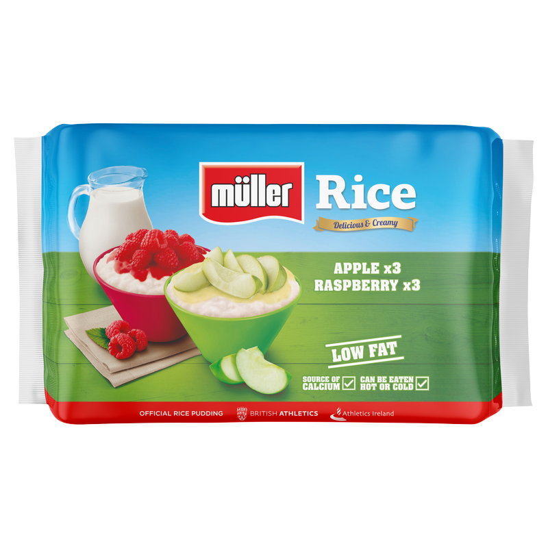 Muller Rice Apple & Raspberry Low Fat Pudding Dessert, 6 x 170g