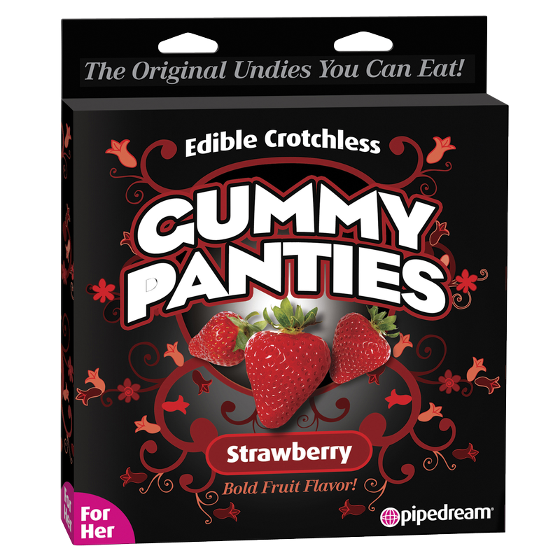 Edible Crotchless Gummy Panties Strawberry - Delivered In As Fast