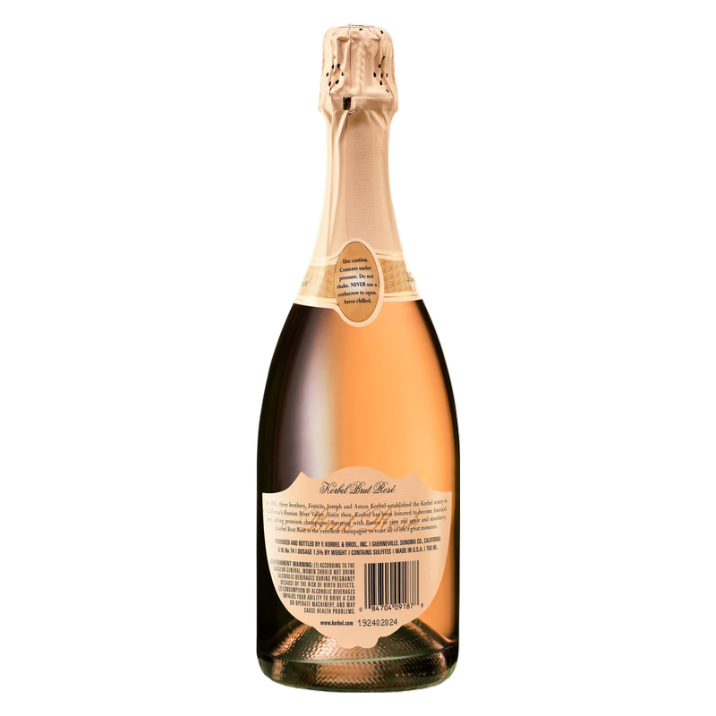 Korbel Brut Rose California Champagne 750ml