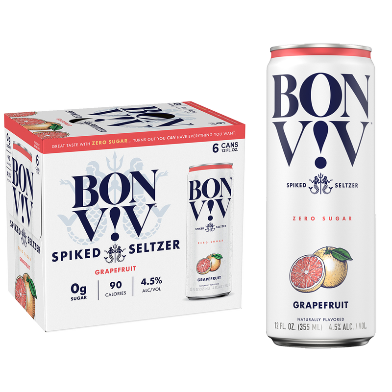 BON VIV Spiked Seltzer Grapefruit 6pk 12oz Can 4.5% ABV
