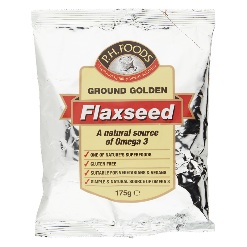 P.H.Foods Ground Golden Flaxseed, 175g