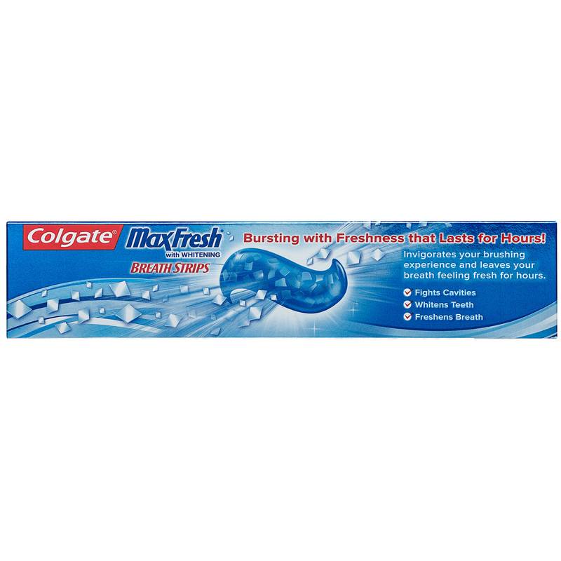  Colgate Max White Toothpaste with Mini Breath Strips, Crystal  Mint - 4.6 oz - 2 pk : Health & Household