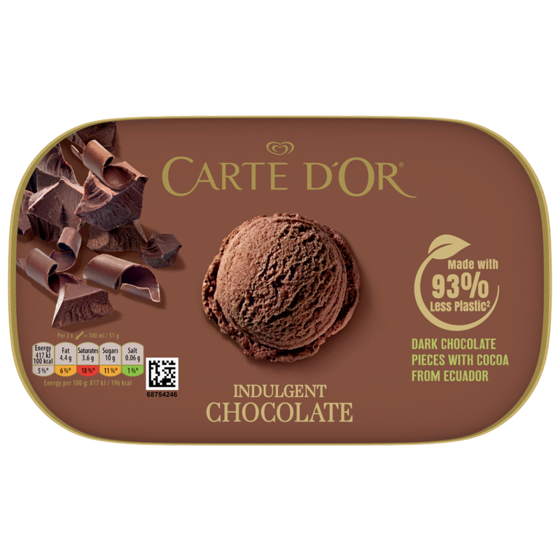 Carte D'Or Indulgent Chocolate Ice Cream, 900ml