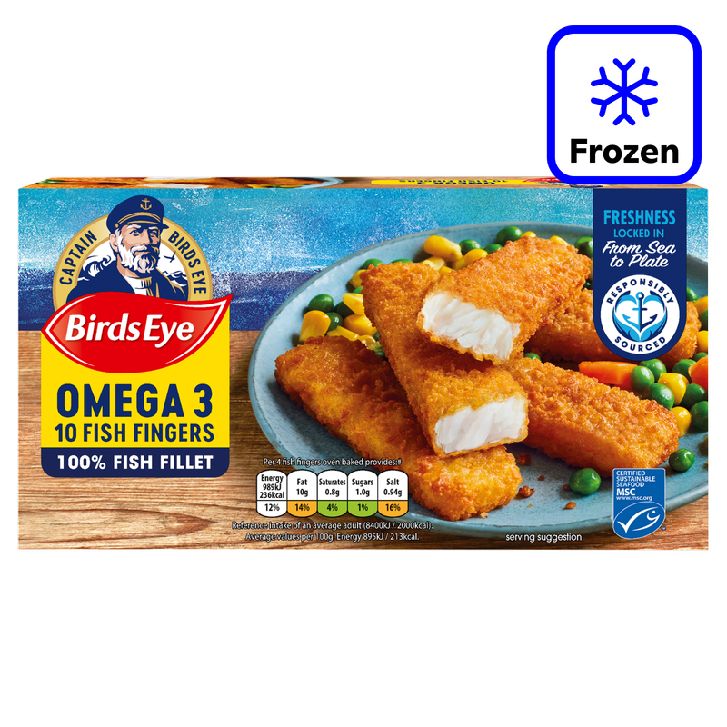 Birds Eye 10 Omega 3 Fish Fingers, 280g
