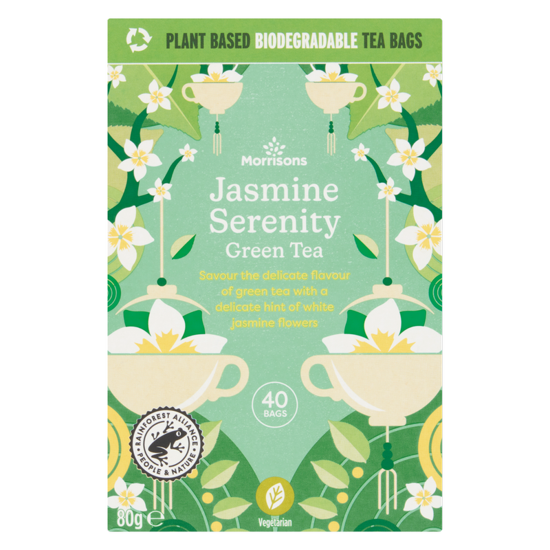 Morrisons 40 Jasmine Serenity Green Tea Bags, 80g