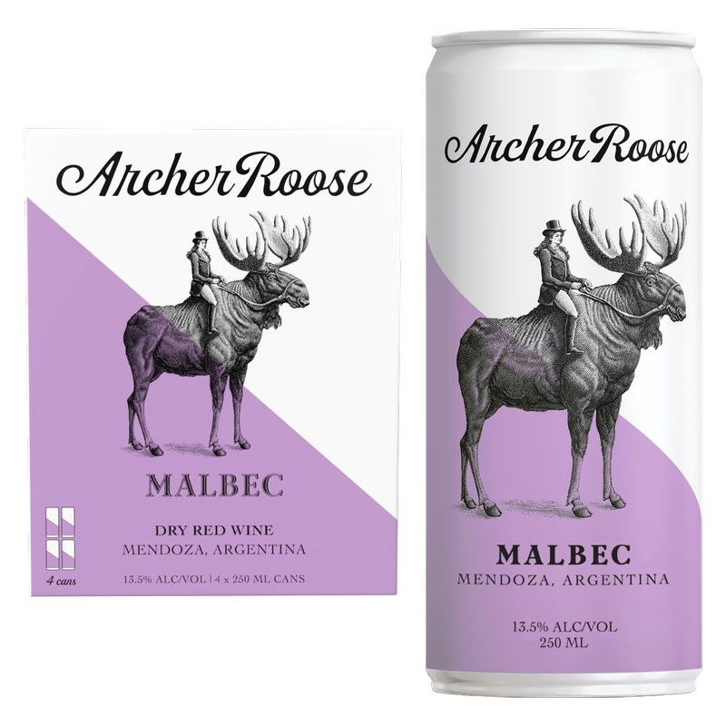 Archer Roose Malbec, Canned Red Wine 4pk 250ml