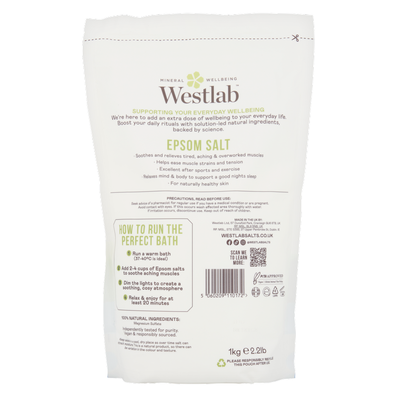 Westlab Pure Bathing Epsom Salt, 1kg