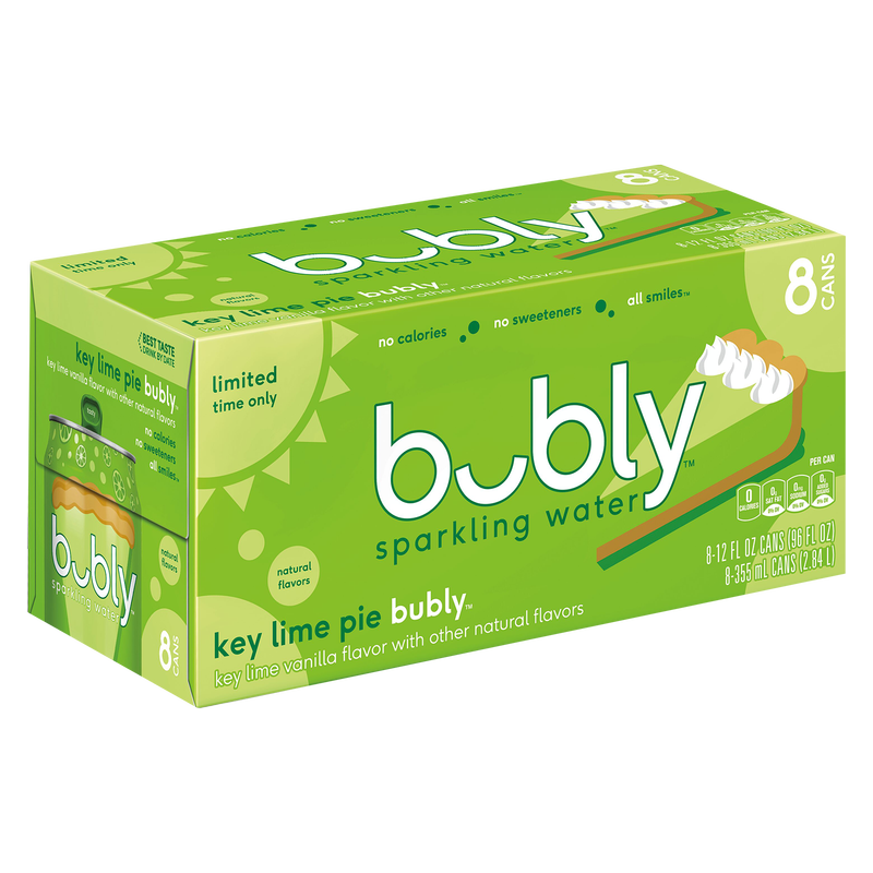 bubly Sparkling Water Key Lime Pie Vanilla 12oz 8pk