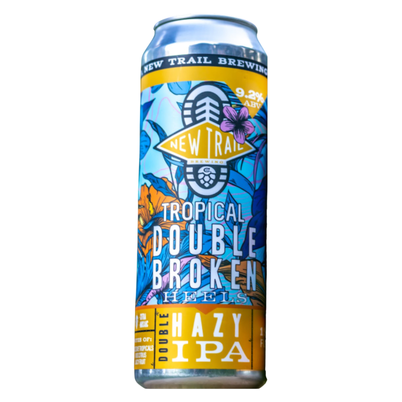 New Trail Tropical Double Broken Heels Hazy Double IPA 19.2oz Can 9.2% ABV