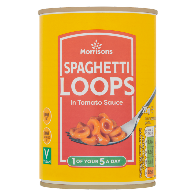 Morrisons Spaghetti Loops in Tomato Sauce, 395g
