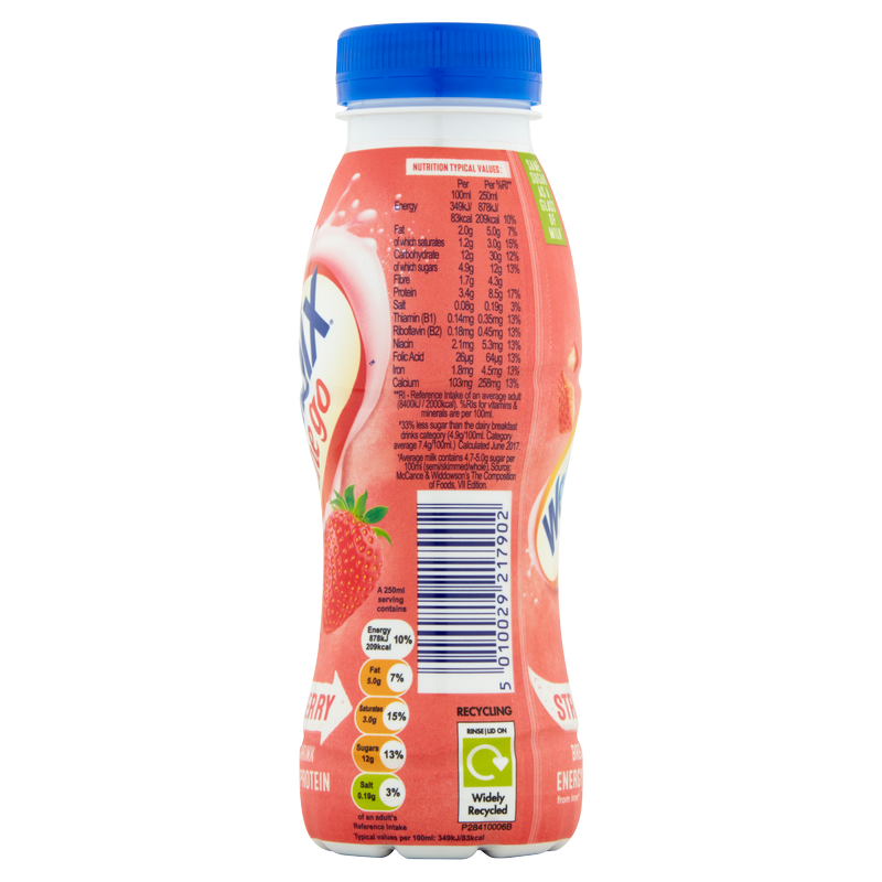Weetabix On The Go Breakfast Drink Strawberry, 250ml Drinks fast