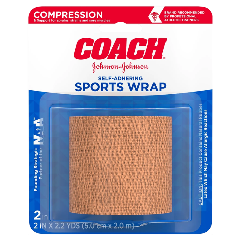 Johnson & Johnson Coach Sports Care Self-Adhering Sports Wrap 2" x 2.2 yds 1ct