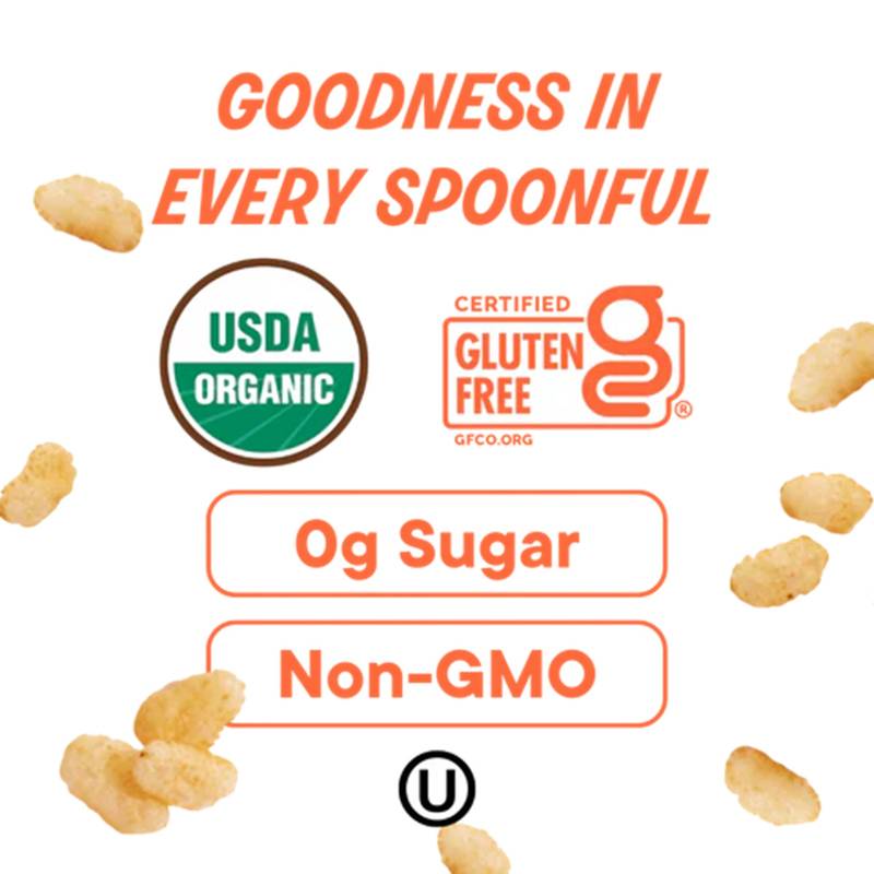The Real Cereal Organic Rice Crisp Cereal, 8.4oz.