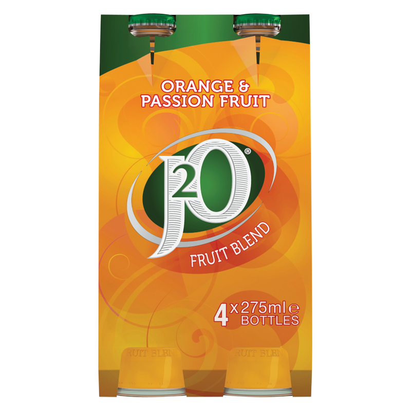 J2O Orange & Passion Fruit, 4 x 275ml