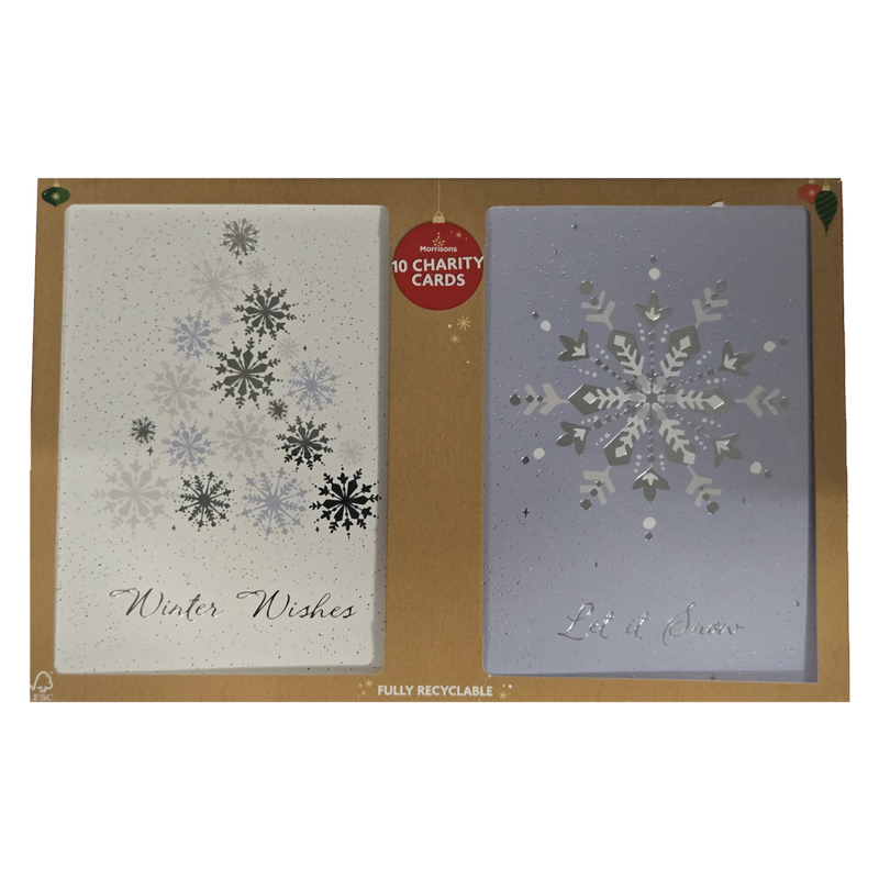 Morrisons Duo Snowflake Cards, 10pcs