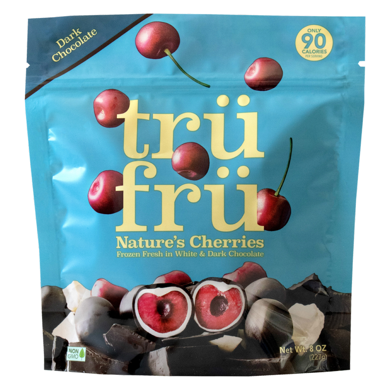 TruFru Natures Cherries Hyper Chilled in White & Dark Chocolate, 8oz