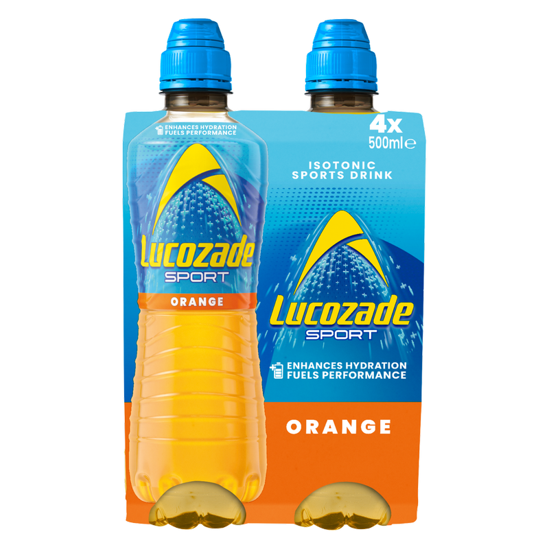 Lucozade Sport Drink Orange, 4 x 500ml
