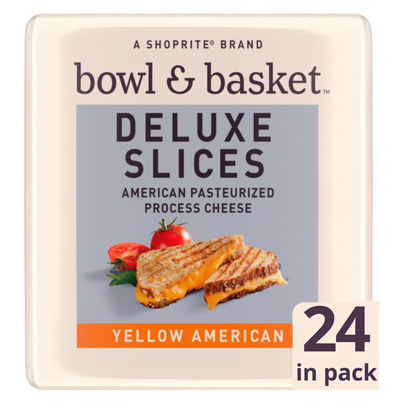 Bowl & Basket Deluxe Yellow American Cheese Slices - 16oz / 24ct