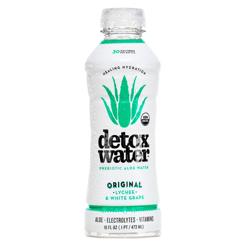 Detoxwater Lychee & White Grape Prebiotic Aloe Infused Water 16oz