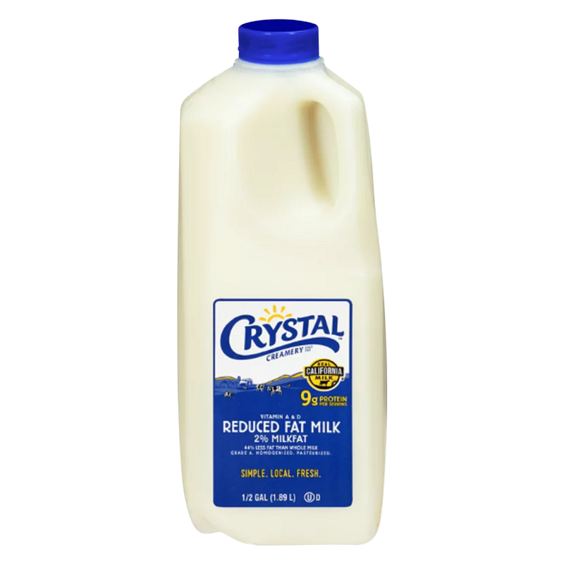 Crystal 2% Reduced Fat Milk - 1/2 gallon