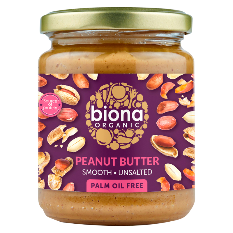 Biona Organic Peanut Butter Smooth, 250g