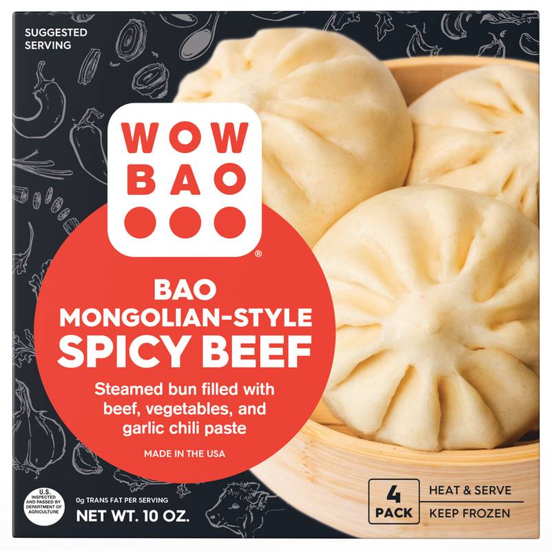 Wow Bao Mongolian-Style Spicy Beef Bao, 4 Pack