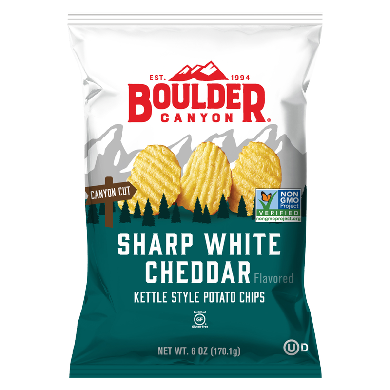 Boulder Canyon Sharp White Cheddar Canyon Cut Potato Chips 6oz