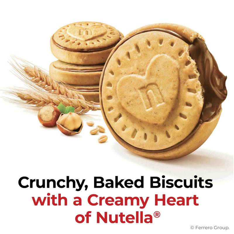 Nutella Biscuits, 20 Count Cookies, Hazelnut Spread with Cocoa, Kids Snacks, 9.7 oz