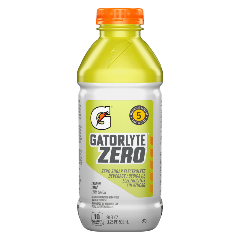 Gatorlyte Zero Sugar Lemon Lime 20oz Btl