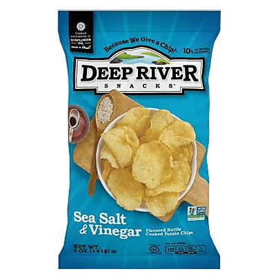 Deep River Sea Salt & Vinegar Kettle Chips 5oz