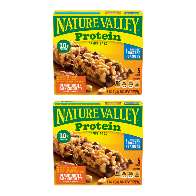 2ct Nature Valley Peanut Butter Dark Chocolate Protein Bar 1.42oz 5ct