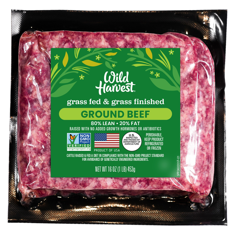 Wild Harvest Grass Fed Ground Beef - 1lb