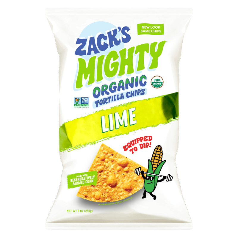 Zack's Mighty Organic Lime Tortilla Chips 9oz
