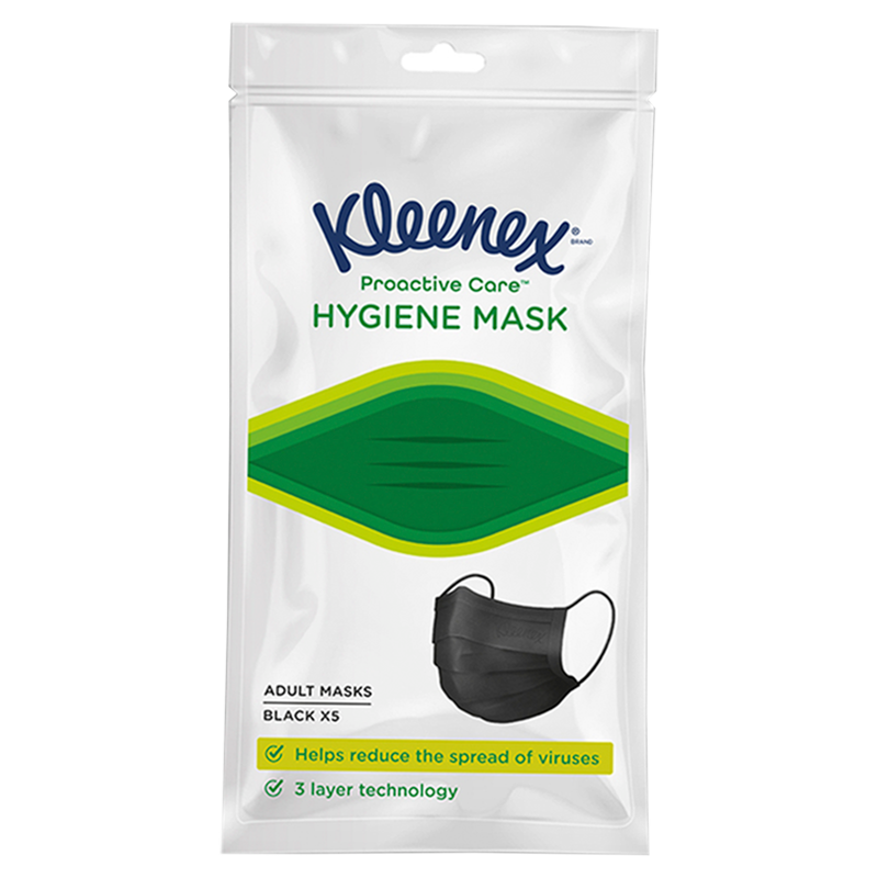 Kleenex Hygiene Face Masks Adult Size, 5pcs