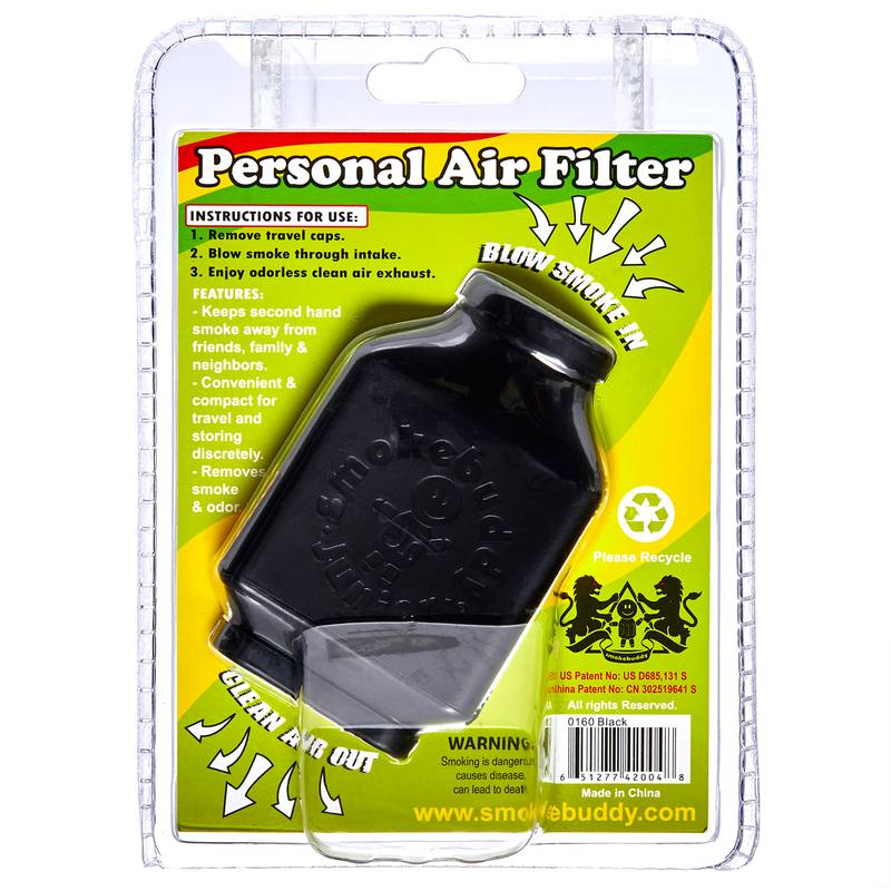 Smoke Buddy JR Personal Air Filter Black