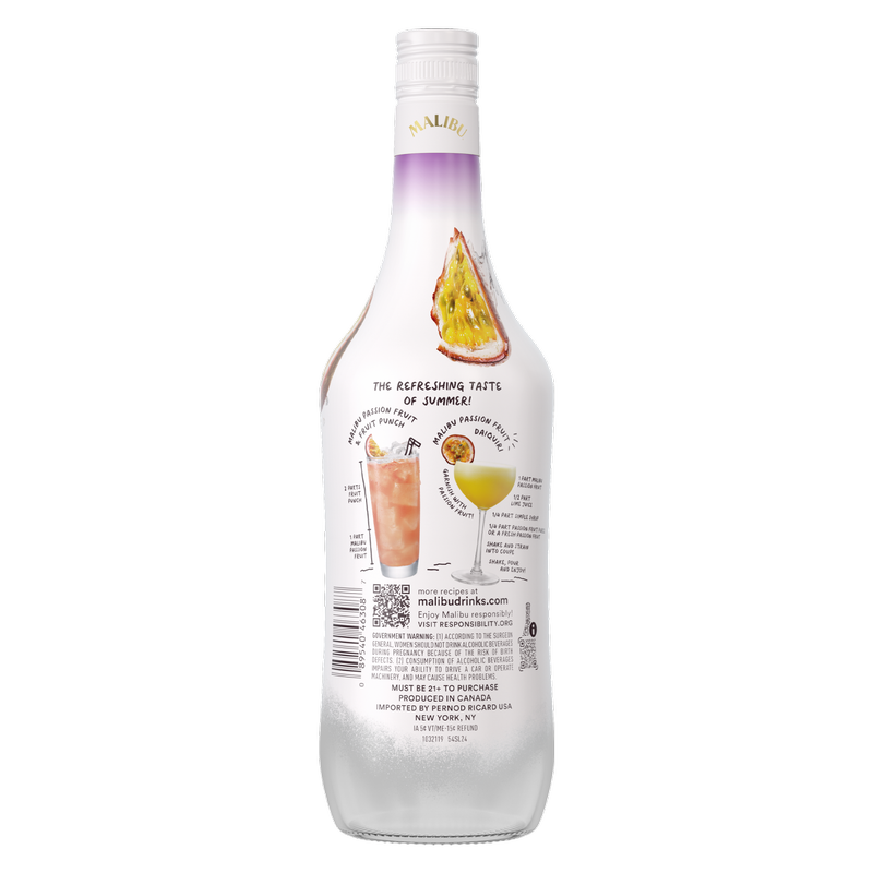 Malibu White Rum with Passion Fruit Liqueur 750mL (42 proof)