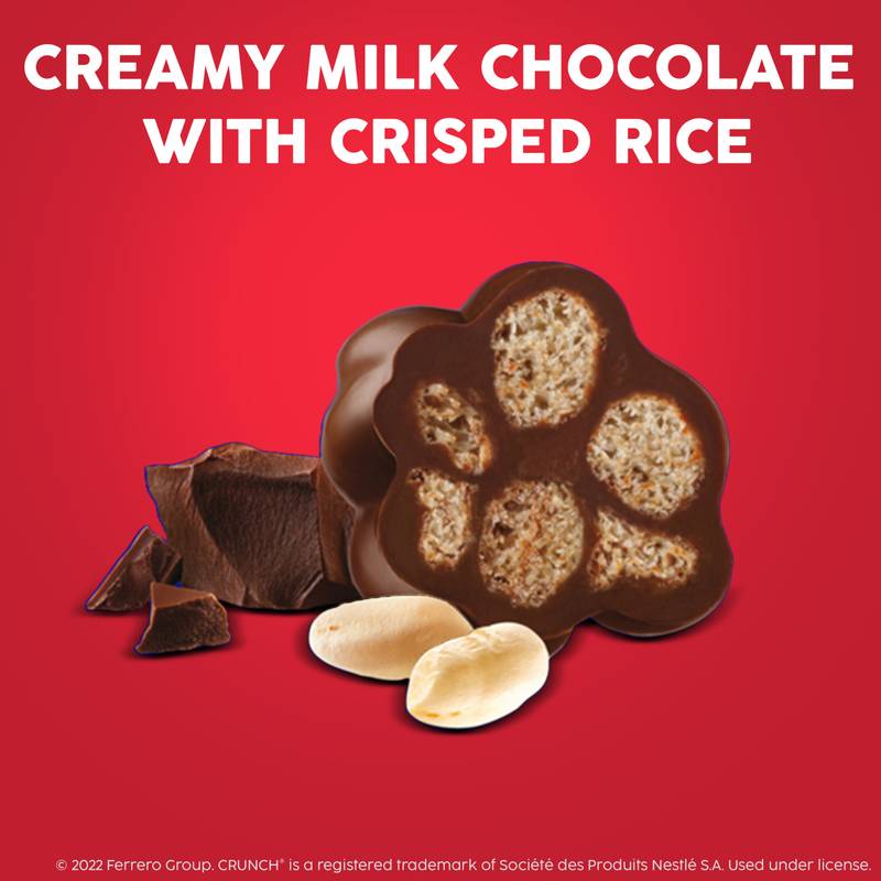 Buncha CRUNCH Milk Chocolate and Crisped Rice, Resealable Bag, 8 oz