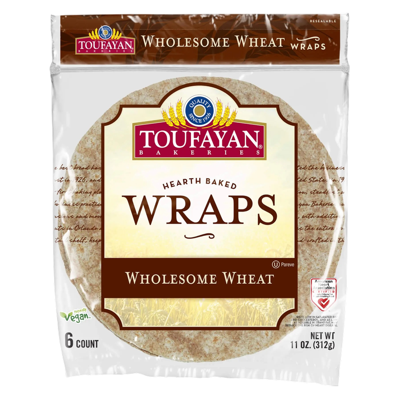 Toufayan Whole Wheat Wraps - 12ct
