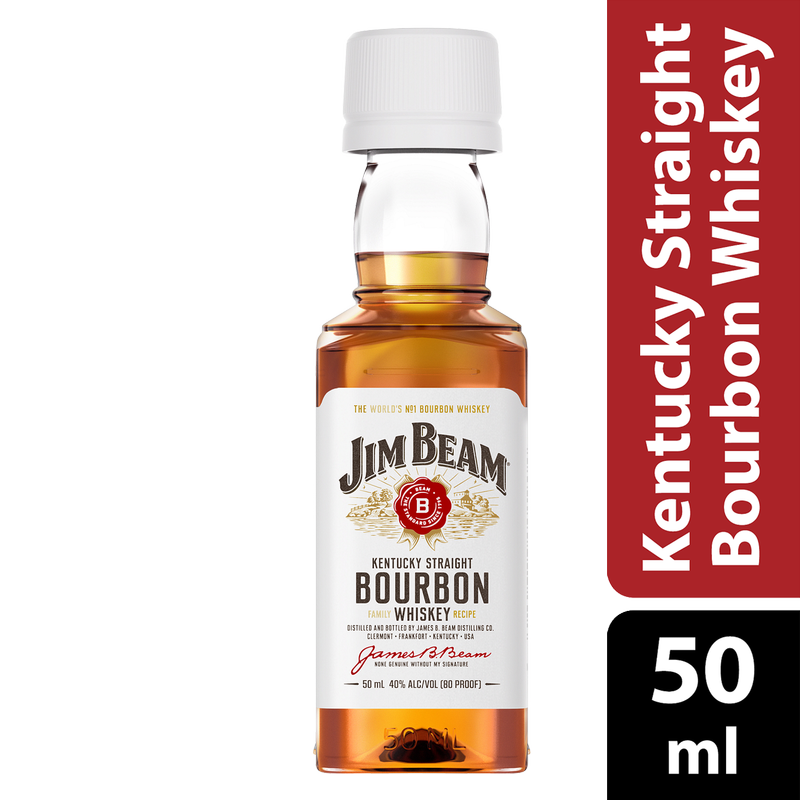 Jim Beam Bourbon Whiskey 50ml (80 Proof)